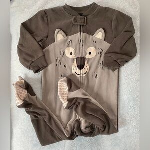 Joe Boxer Gray Animal Kids Footie